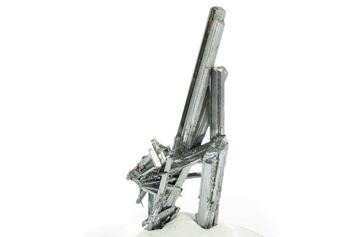 Very Lustrous Metallic Stibnite Crystals - Jiangxi, China #365303